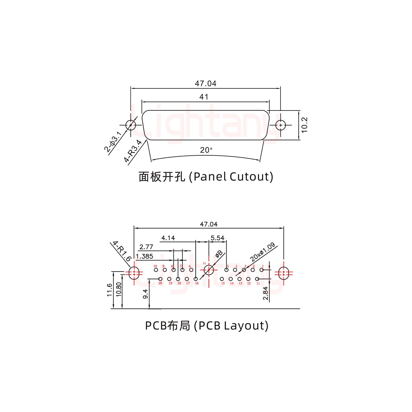 21W1母PCB弯插板/铆支架10.8/大电流40A