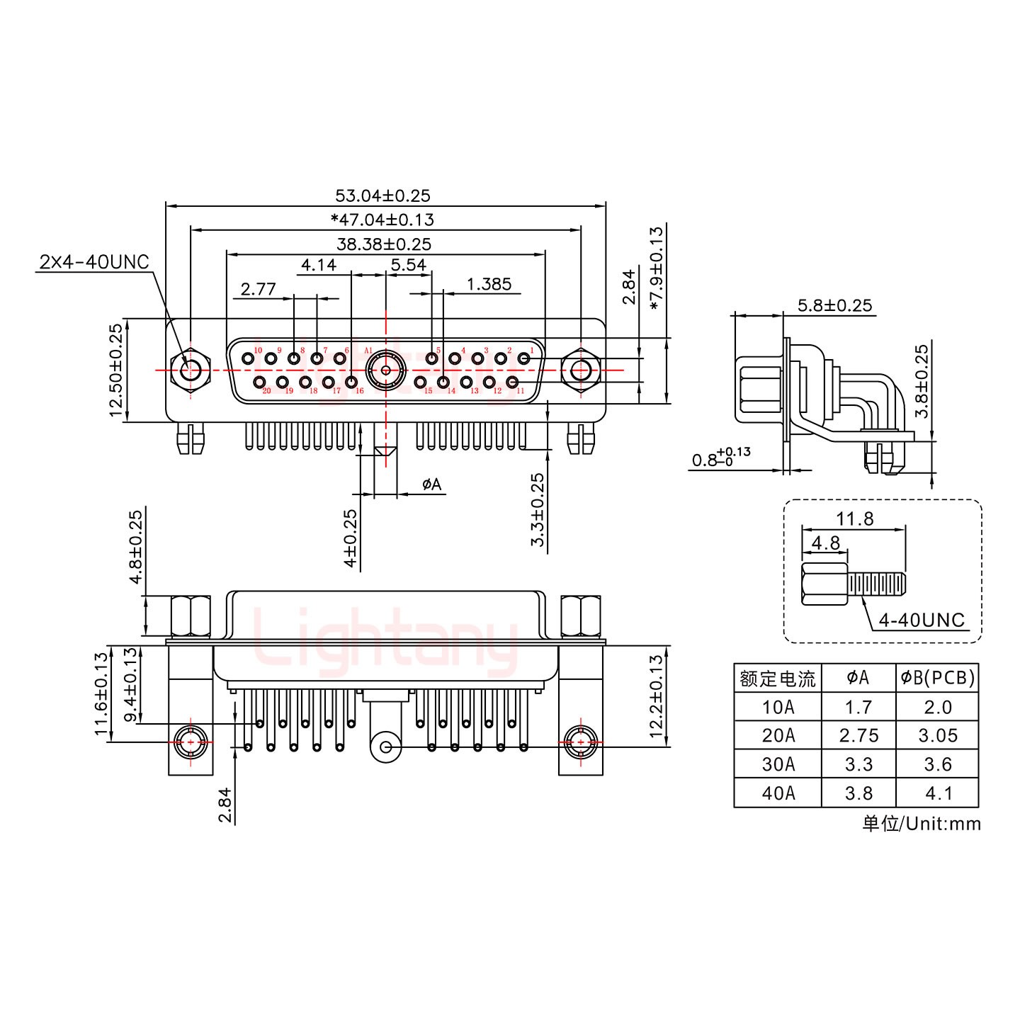 21W1母PCB弯插板/铆支架11.6/大电流10A