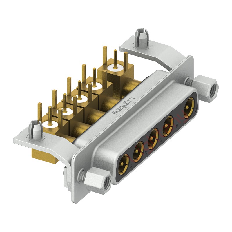 5W5母PCB弯插板/铆支架10.8/射频同轴75欧姆