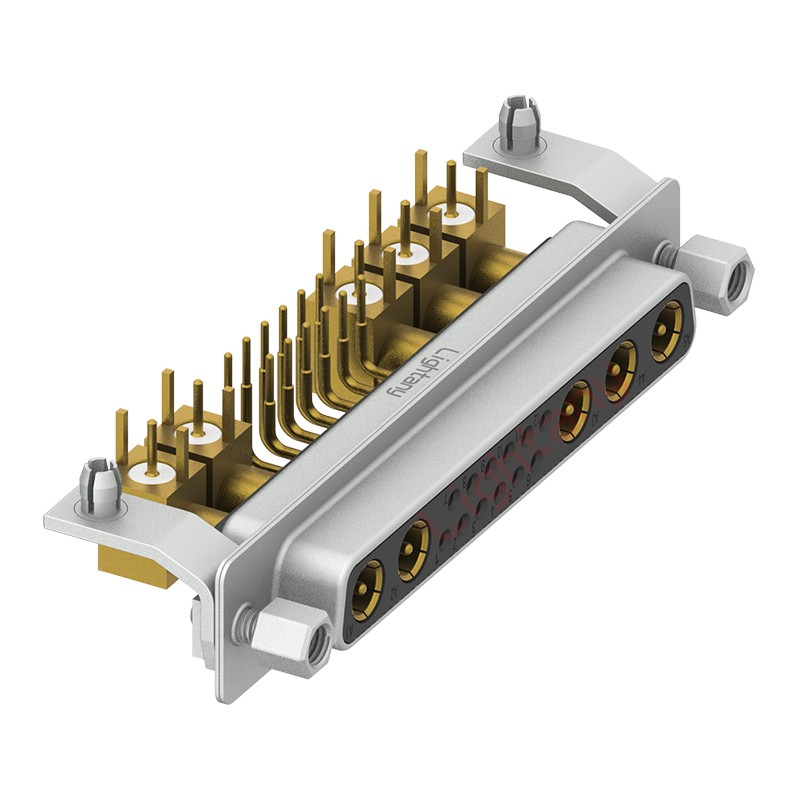 17W5母PCB弯插板/铆支架11.6/射频同轴50欧姆