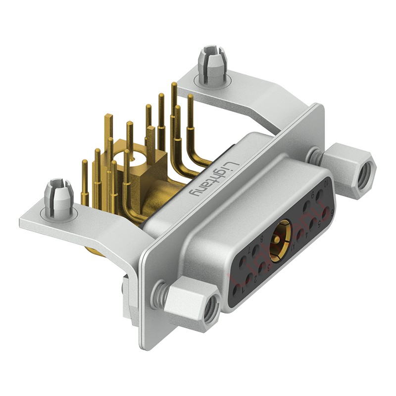 11W1母PCB弯插板/铆支架11.6/射频同轴75欧姆