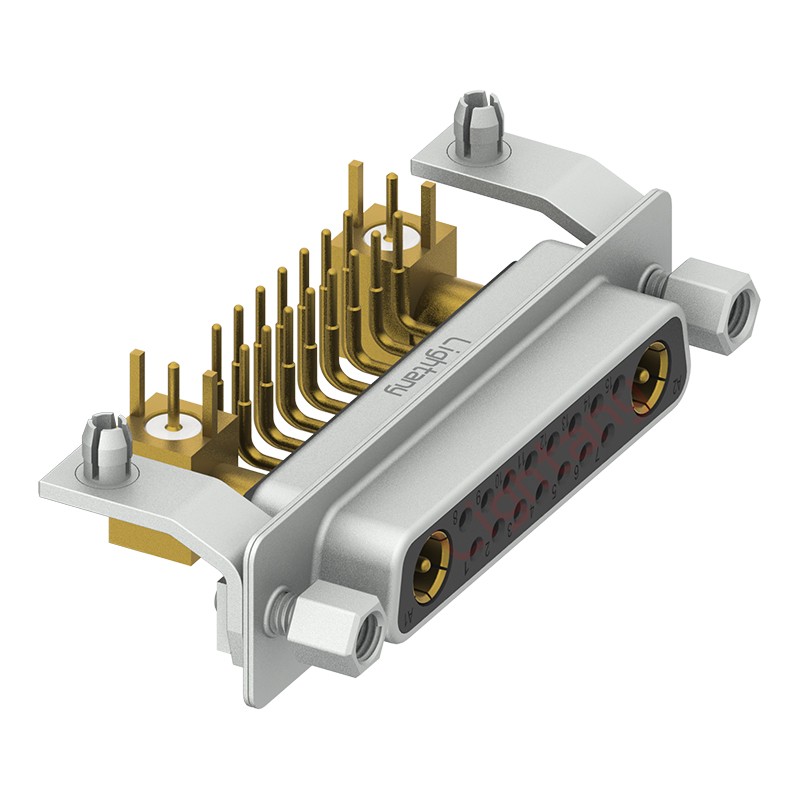 17W2母PCB弯插板/铆支架11.6/射频同轴50欧姆