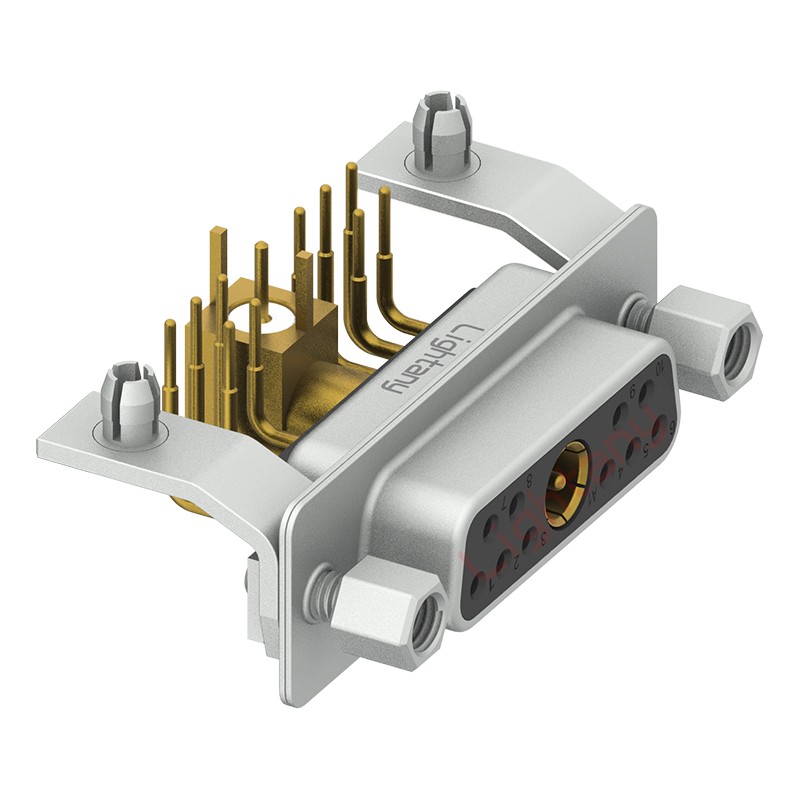 11W1母PCB弯插板/铆支架10.8/射频同轴50欧姆