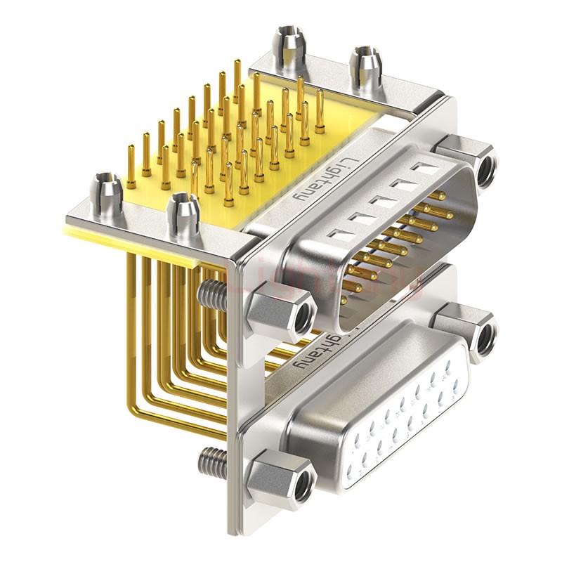 DR15 上母下公 间距19.05车针双胞胎 D-SUB连接器