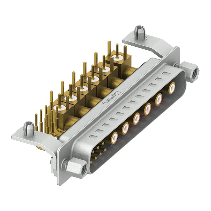 13W6B公PCB弯插板/铆支架10.8/射频同轴75欧姆