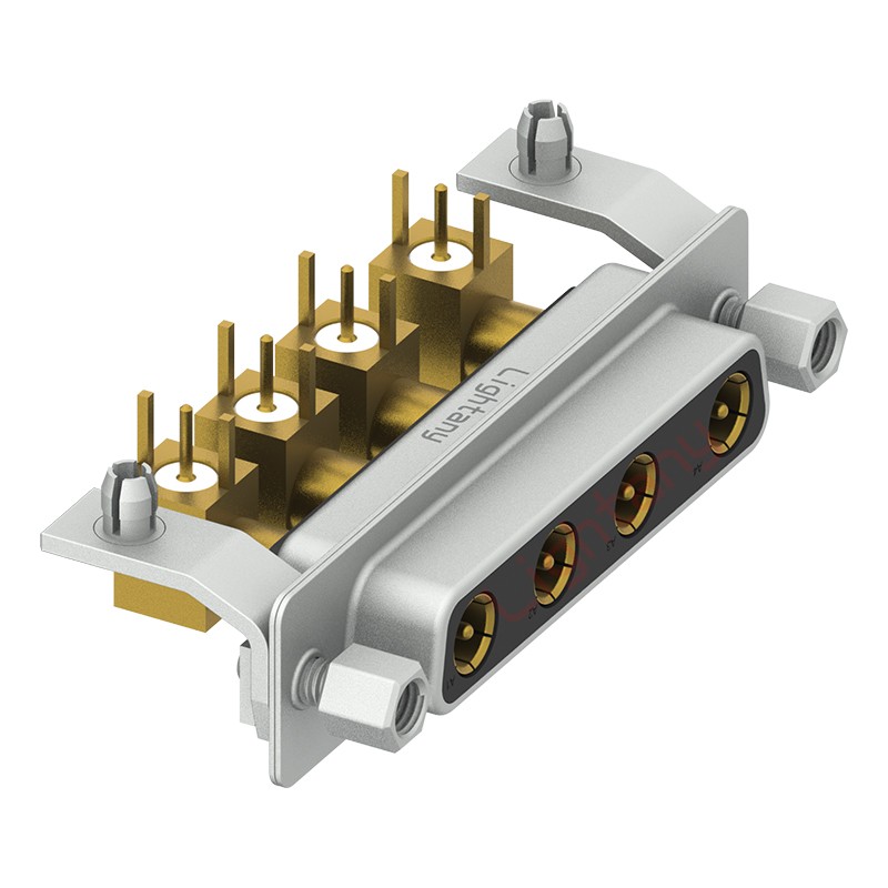 4W4母PCB弯插板/铆支架10.8/射频同轴75欧姆