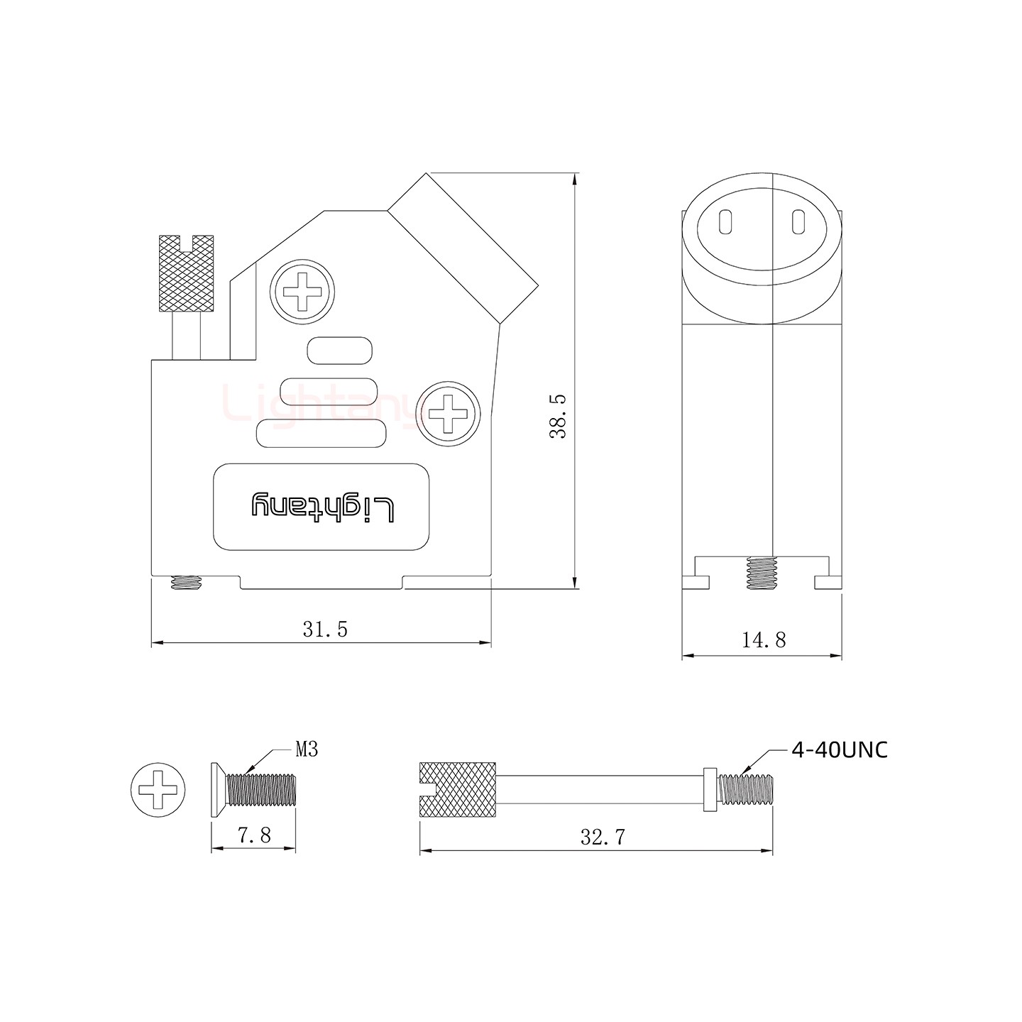 HDB15公焊线+金属外壳1392斜出线4~12mm