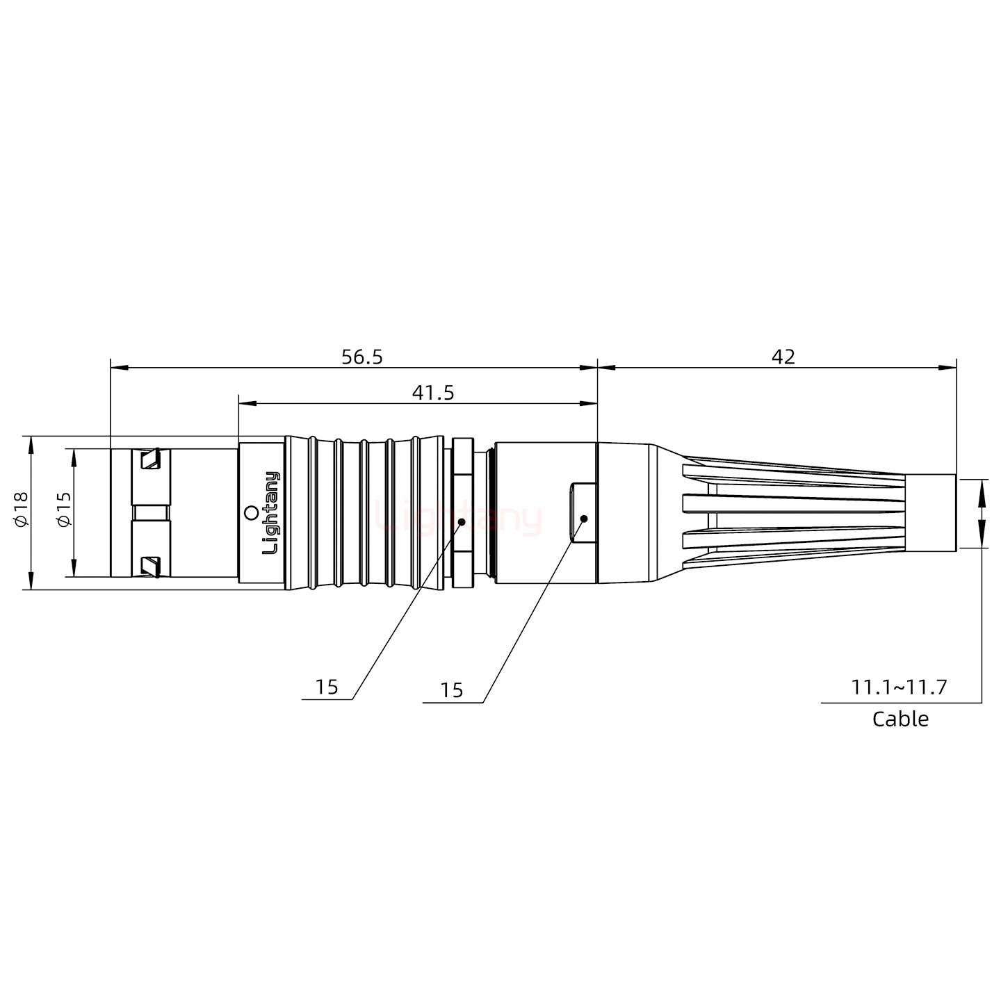 FGG.3B.002.CLAD12Z带护套直式插头