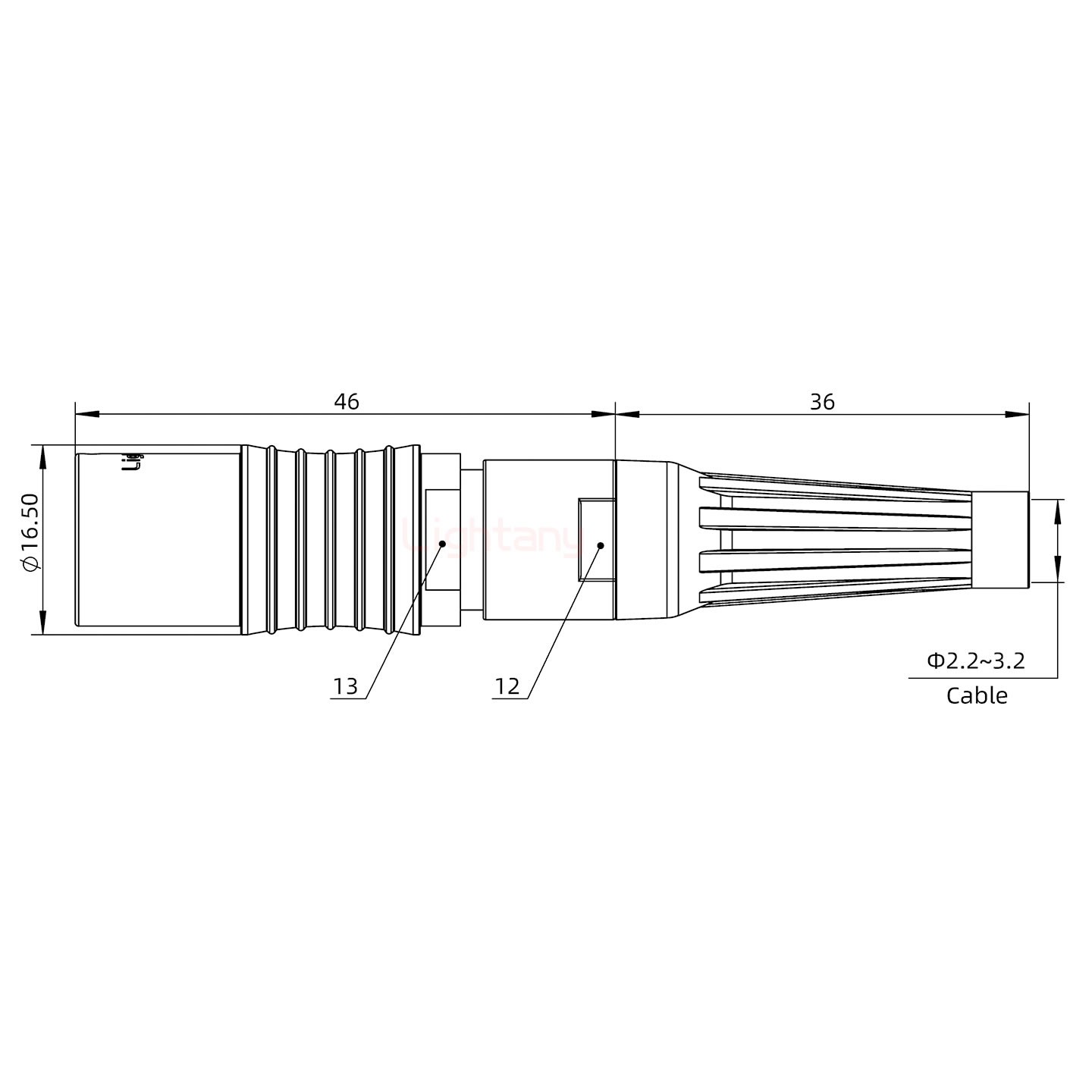 PHG.2B.002.CLLM31Z推拉自锁带护套浮动插座