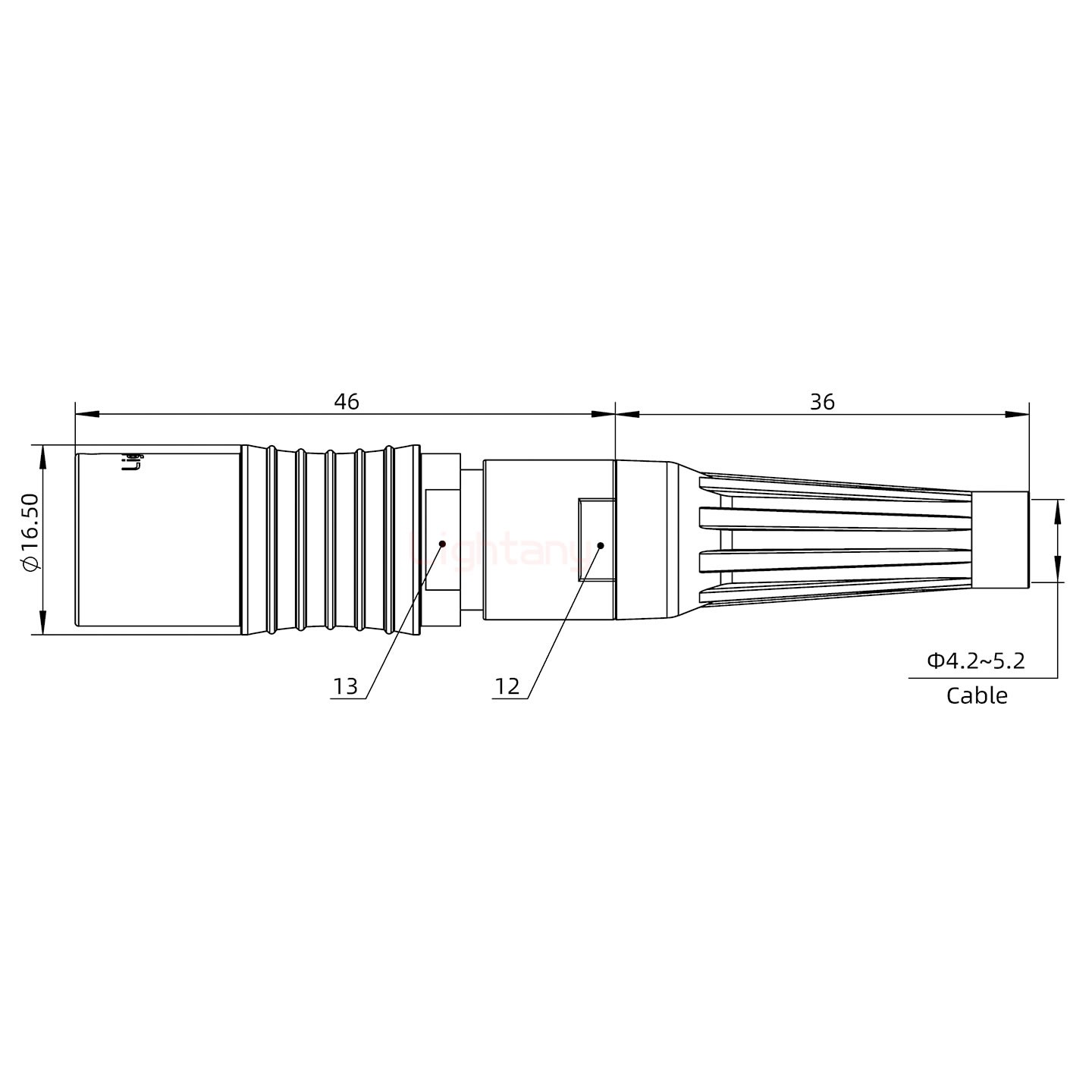 PHG.2B.002.CLLD52Z推拉自锁带护套浮动插座