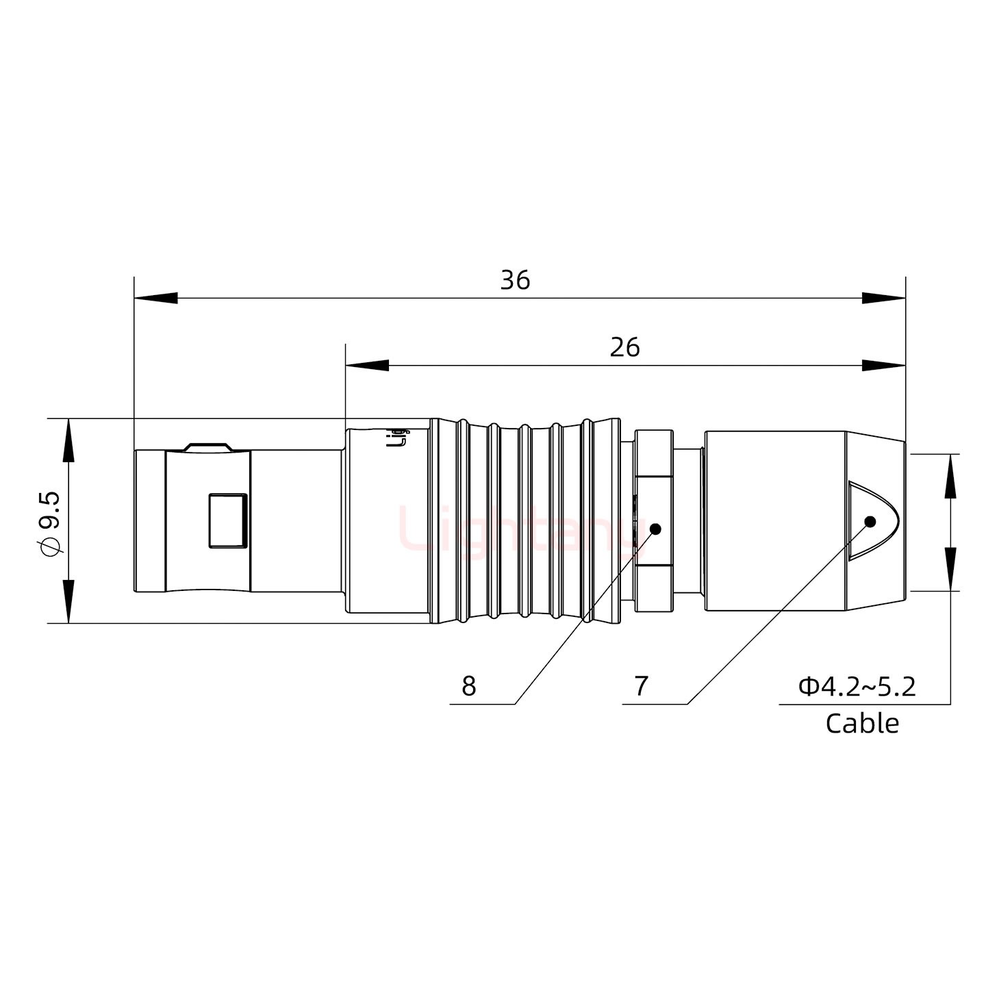 FGG.0B.003.CLAD52推拉自锁直式插头