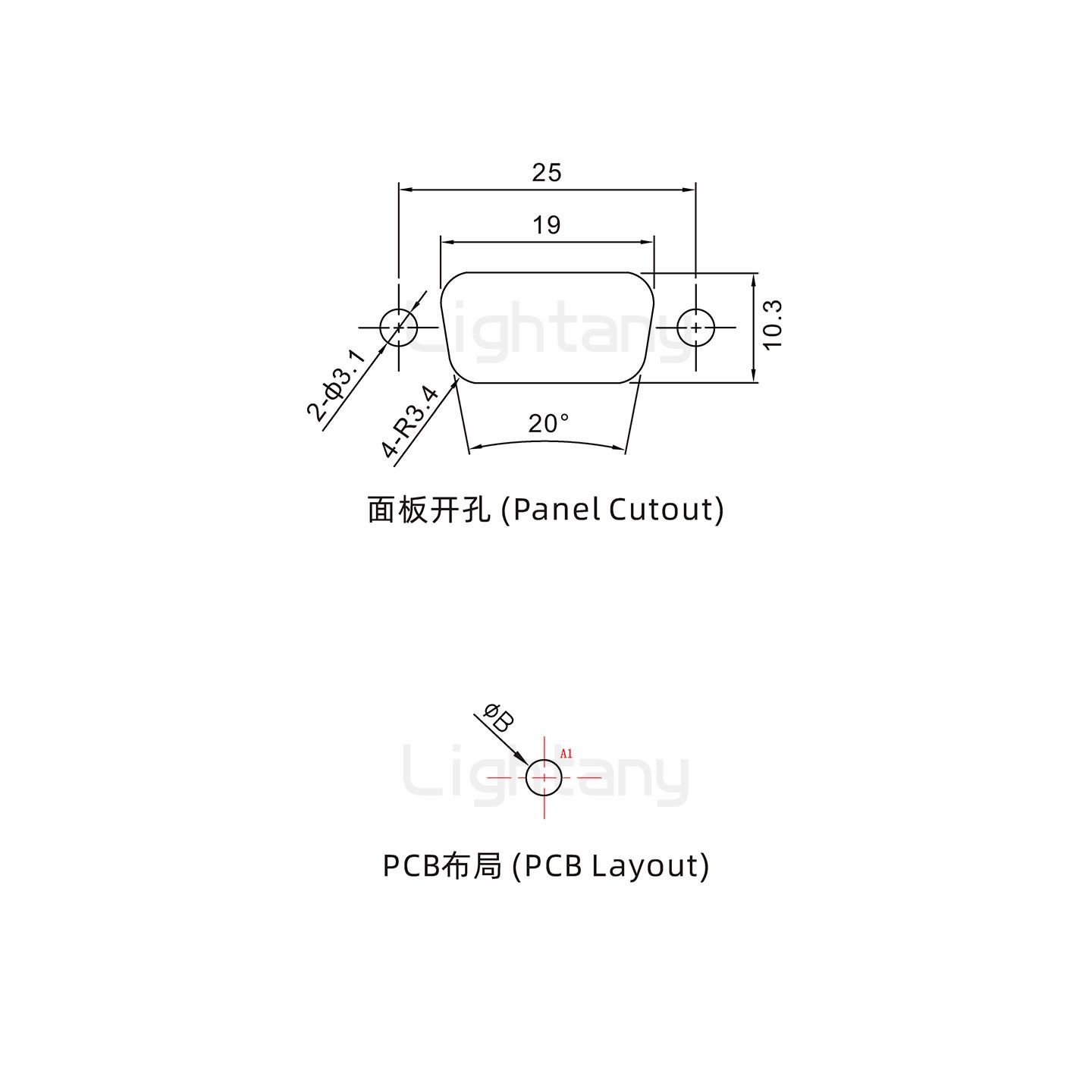 防水1W1母直插板/锁螺丝/大电流40A