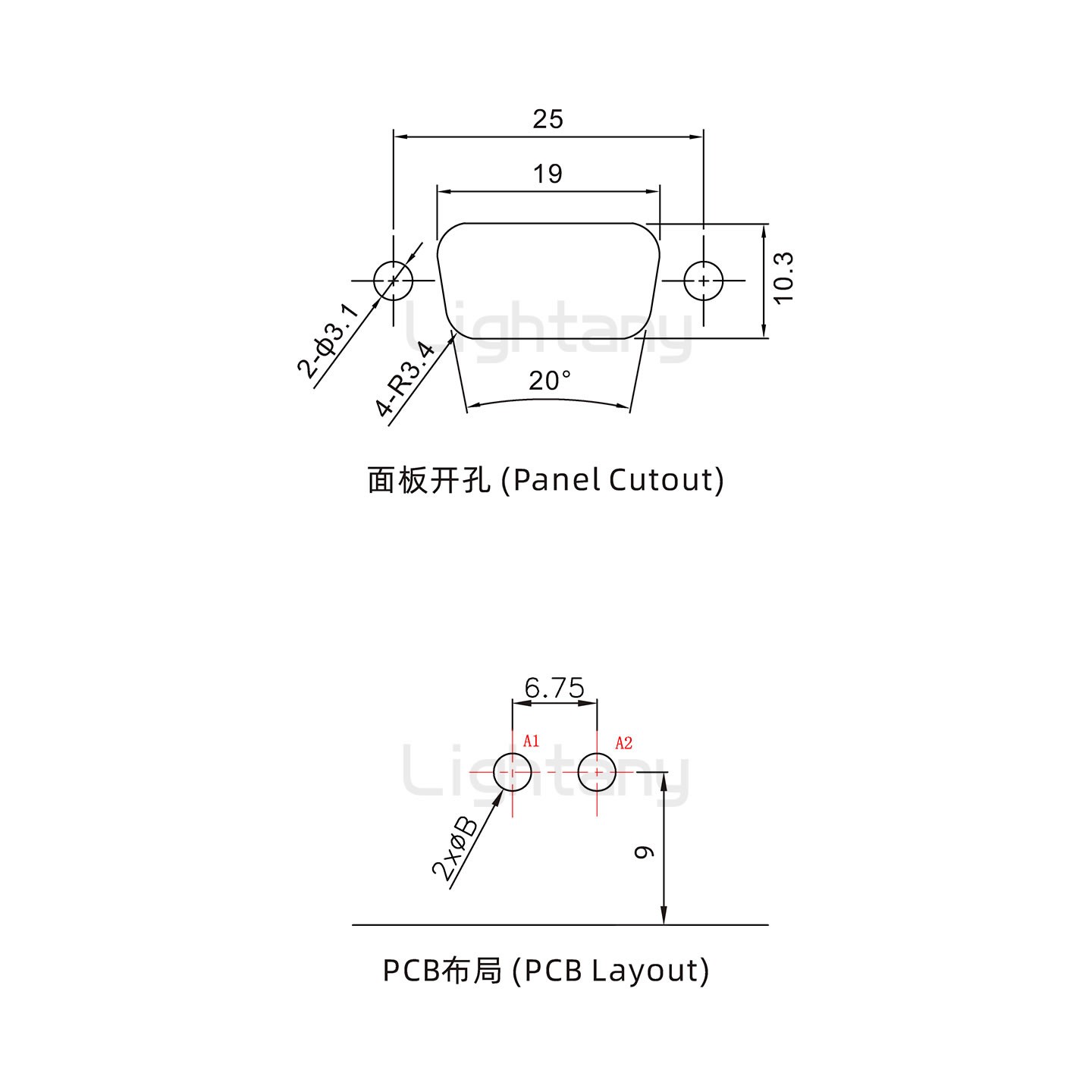 防水2W2公弯插板/锁螺丝/大电流40A