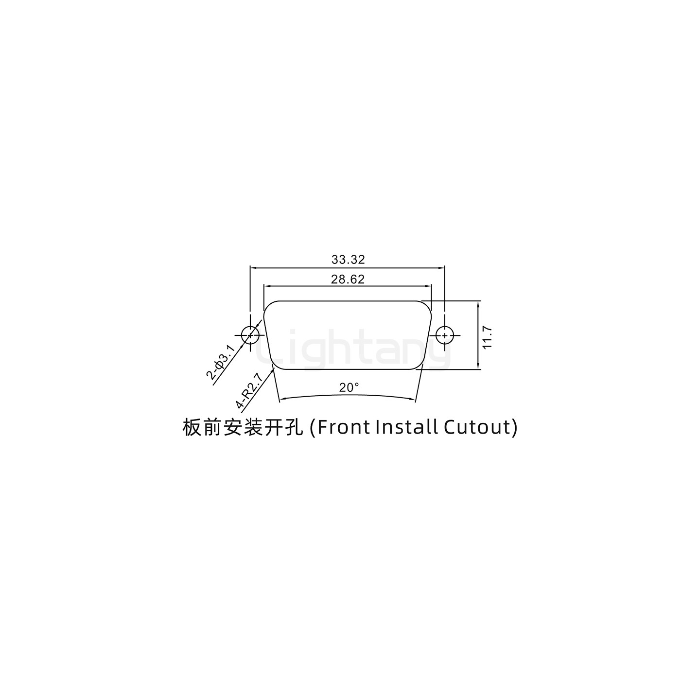 防水3V3公焊线式/锁螺丝/大电流40A