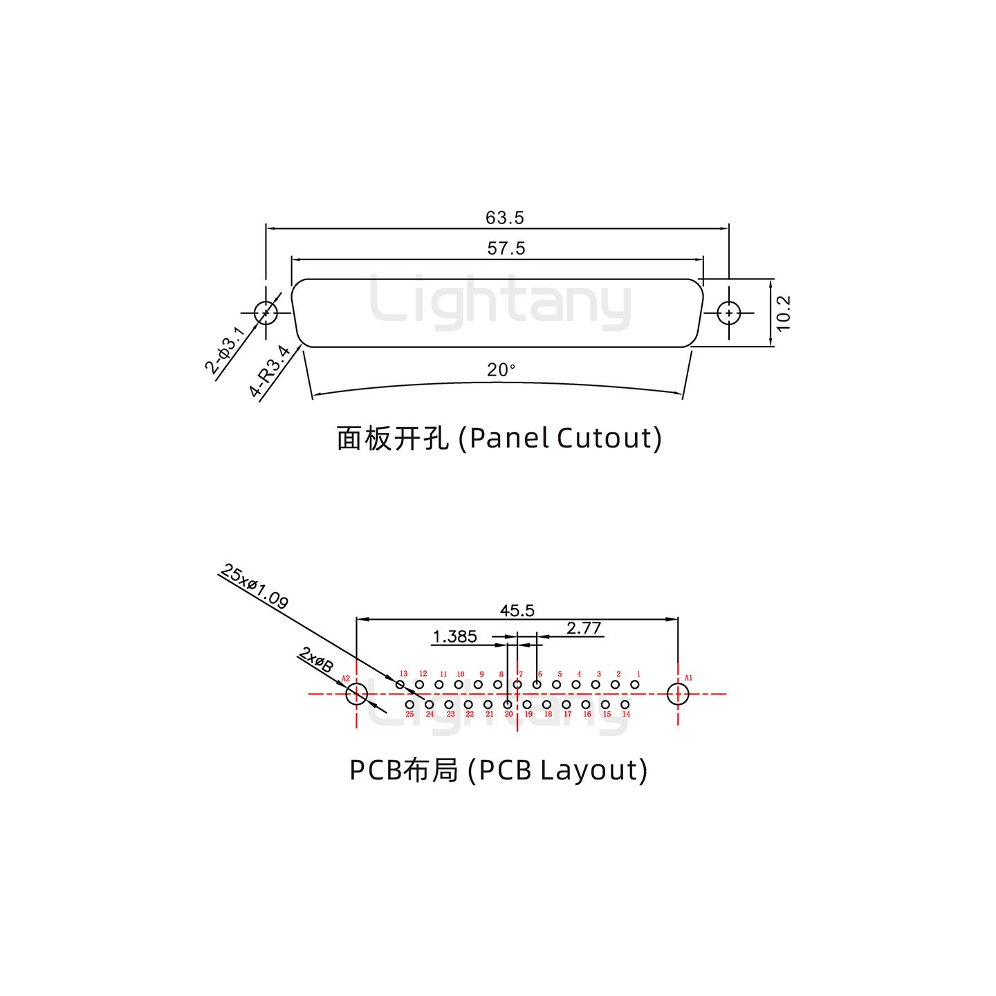 防水24W7母直插板/锁螺丝/大电流40A