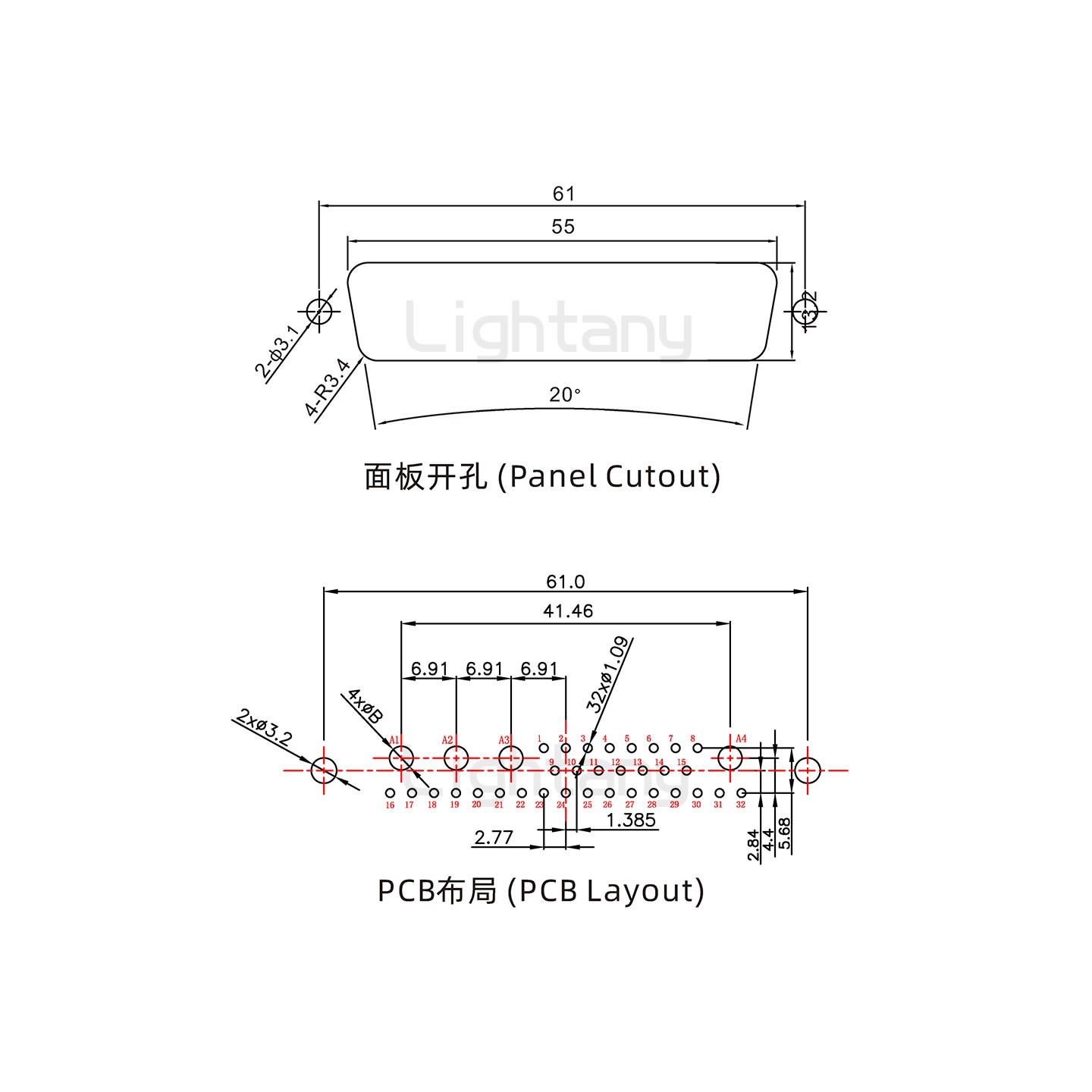 防水36W4公直插板/铆鱼叉/锁螺丝/大电流40A