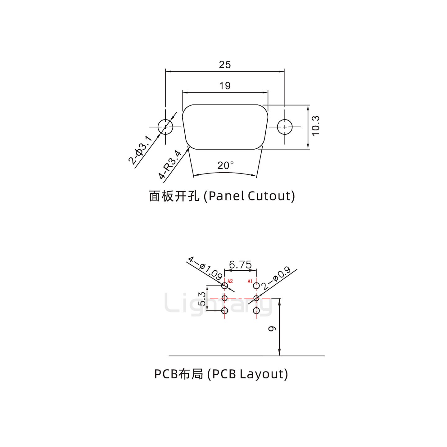 防水2W2母弯插板/锁螺丝/射频同轴50欧姆