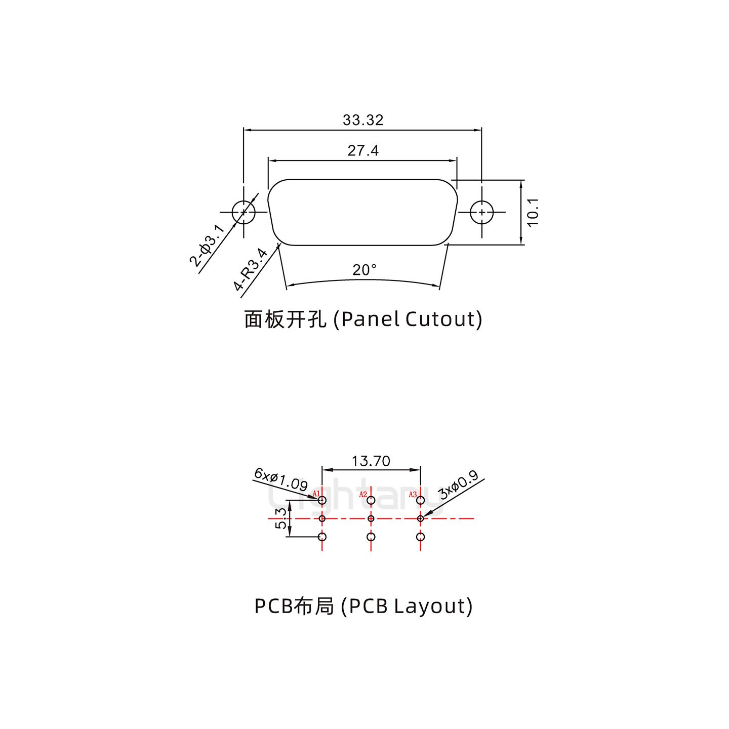 防水3W3公直插板/锁螺丝/射频同轴50欧姆