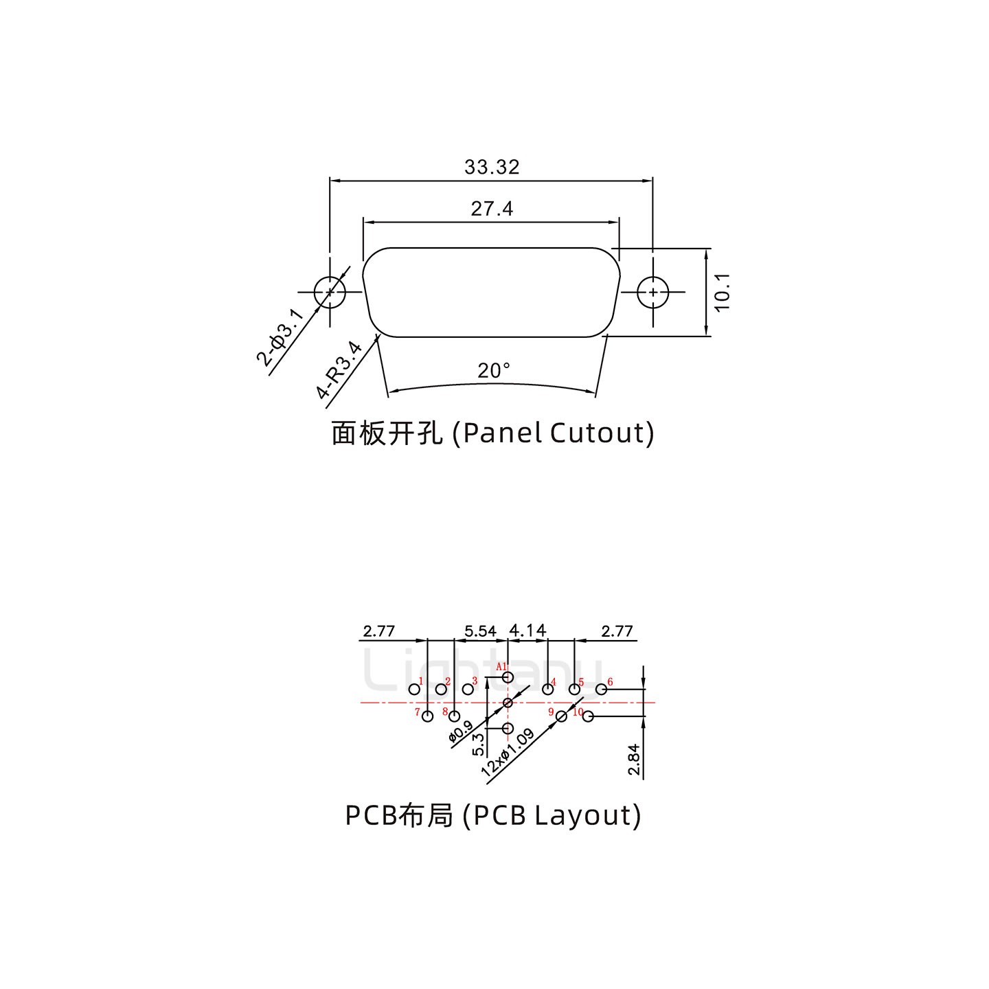 防水11W1公直插板/锁螺丝/射频同轴50欧姆