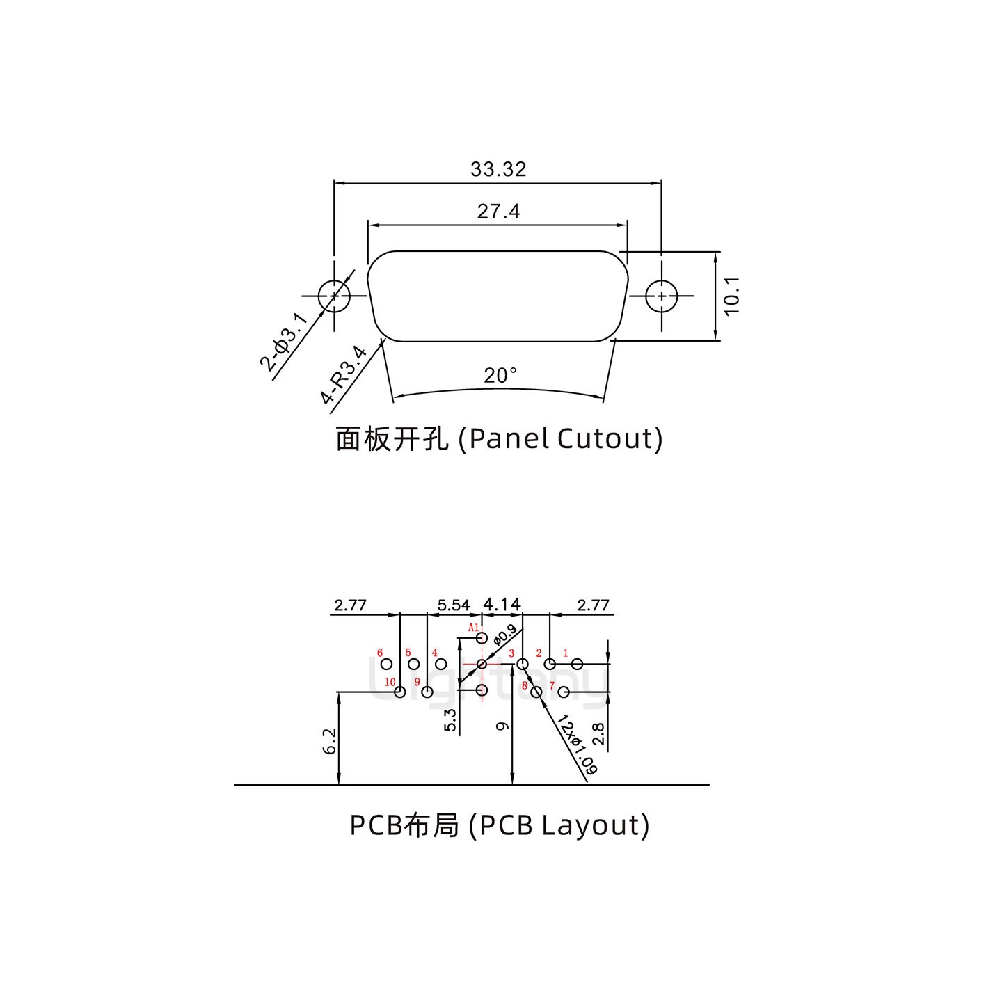 防水11W1母弯插板/锁螺丝/射频同轴50欧姆