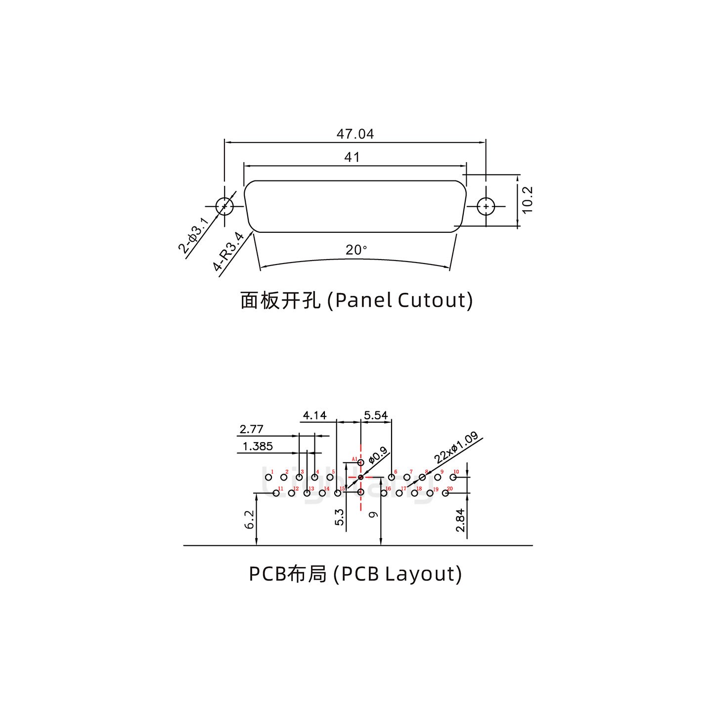 防水21W1公弯插板/锁螺丝/射频同轴50欧姆