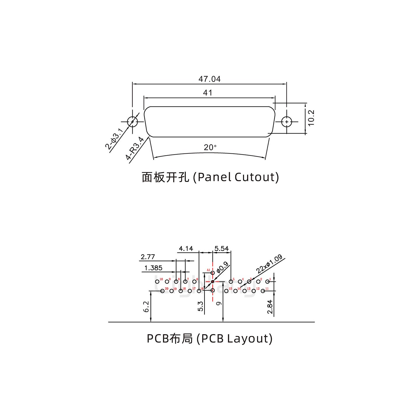 防水21W1母弯插板/锁螺丝/射频同轴50欧姆