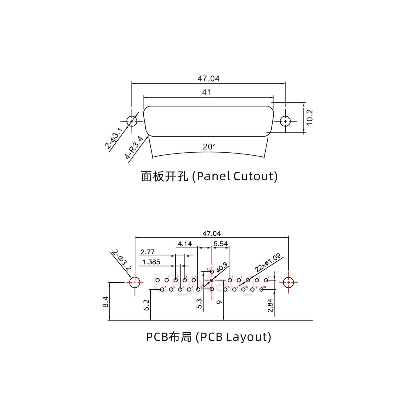 防水21W1公弯插板/铆支架/锁螺丝/射频同轴50欧姆