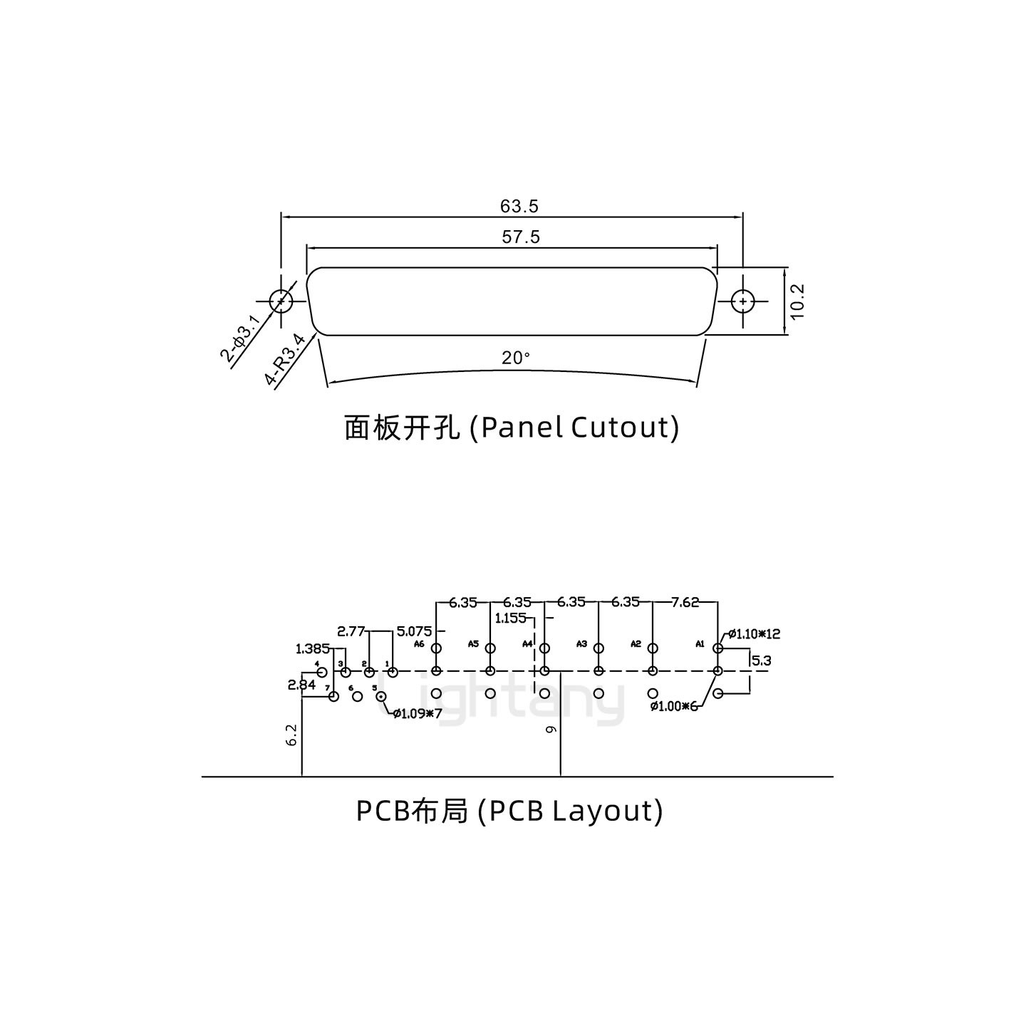 防水13W6B母弯插板/锁螺丝/射频同轴50欧姆