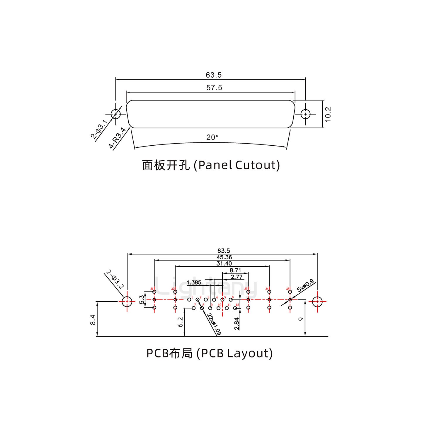 防水17W5公弯插板/铆支架/锁螺丝/射频同轴50欧姆