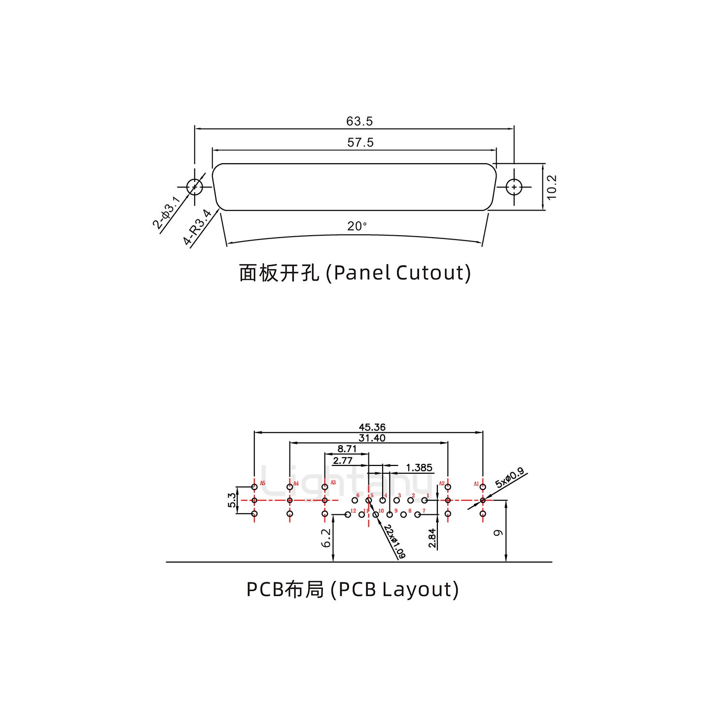 防水17W5母弯插板/锁螺丝/射频同轴50欧姆