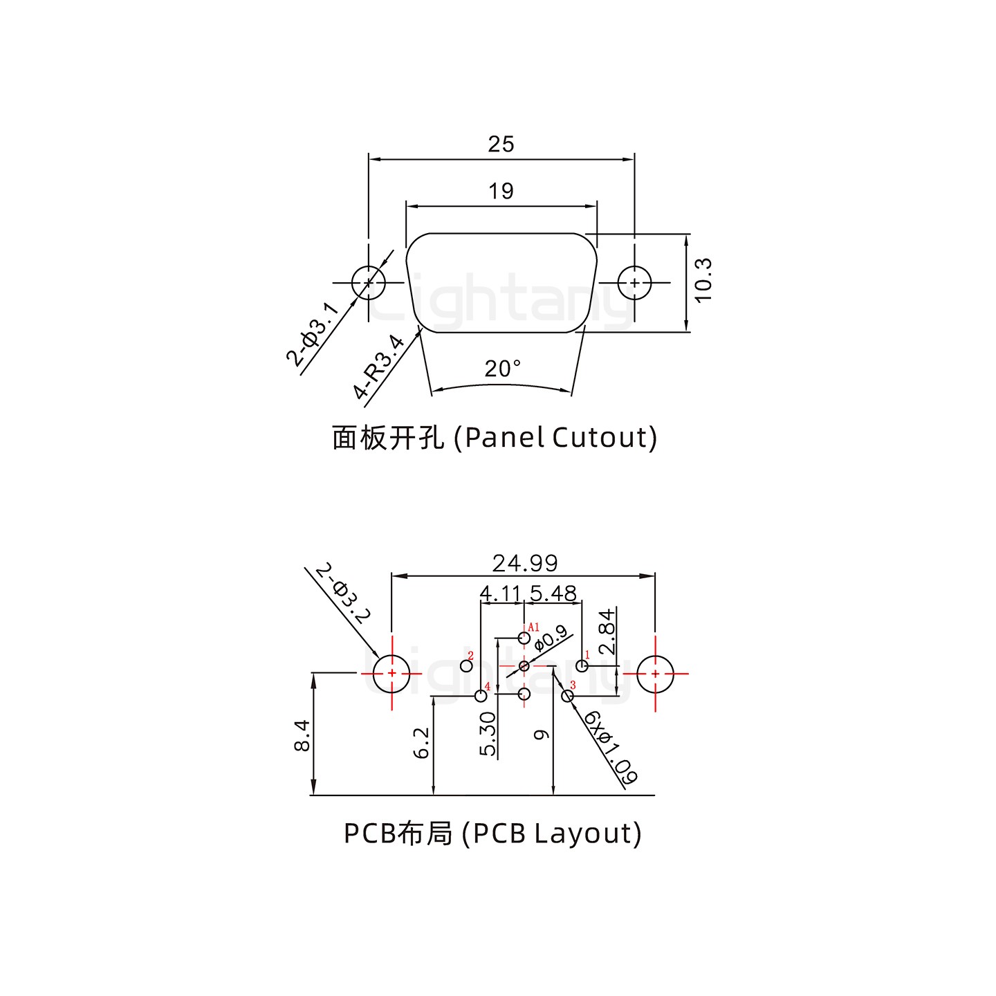 防水5W1母弯插板/铆支架/锁螺丝/射频同轴50欧姆