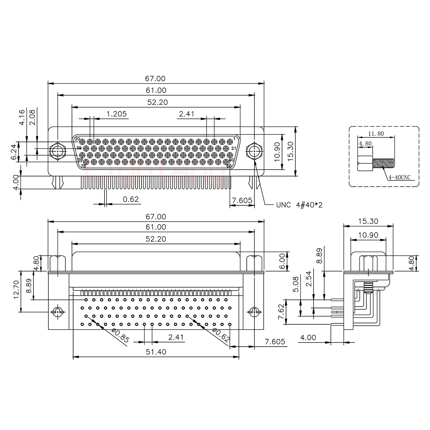 HDR78 母 弯插板8.89 塑料支架12.2 锁螺丝 车针