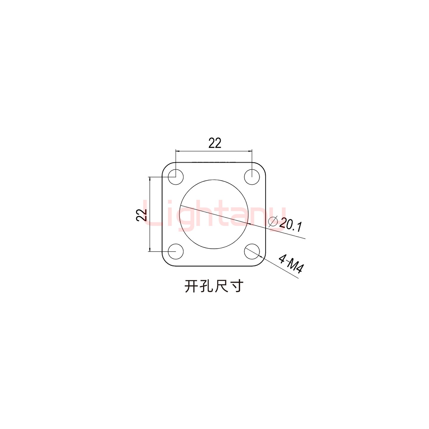 LTC1020BS-M1RL铜排螺纹穿墙插座 100/150/200A 红色