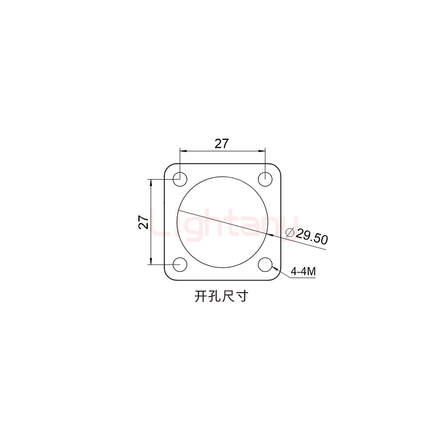 LTC2540BS-M1RL铜排螺纹穿墙插座 250/300/350/400A 红色