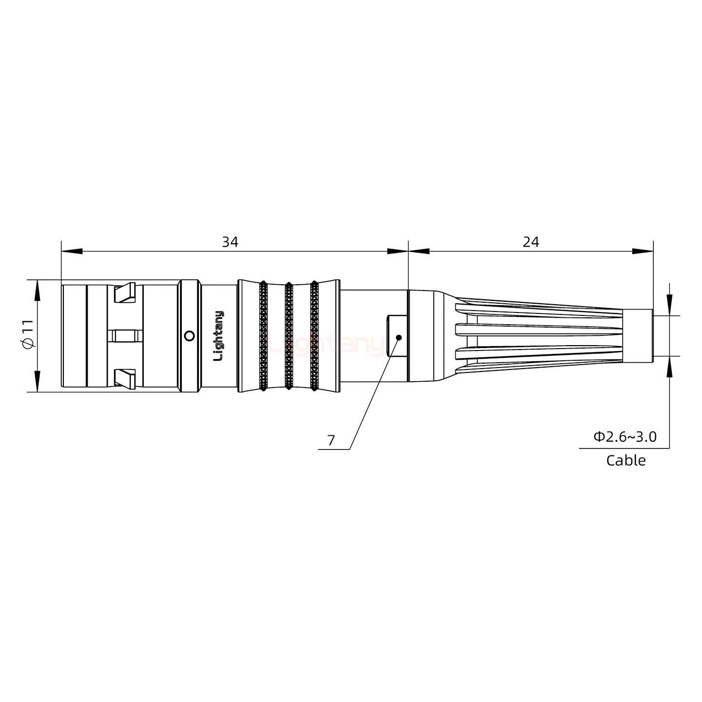 FGG.0K.002.CLAC30Z推拉自锁带护套直式插头