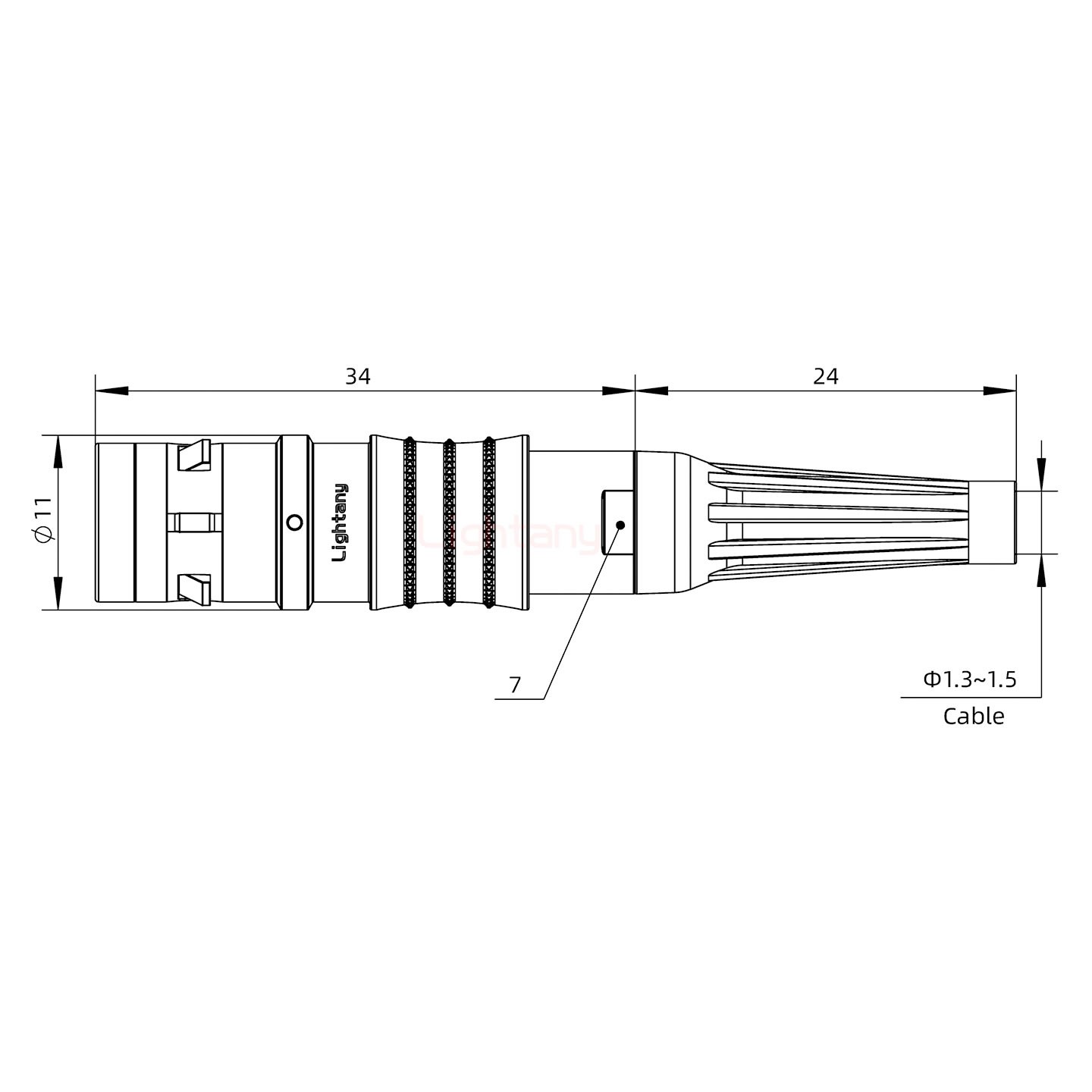 FGG.0K.009.CLAC15Z推拉自锁带护套直式插头