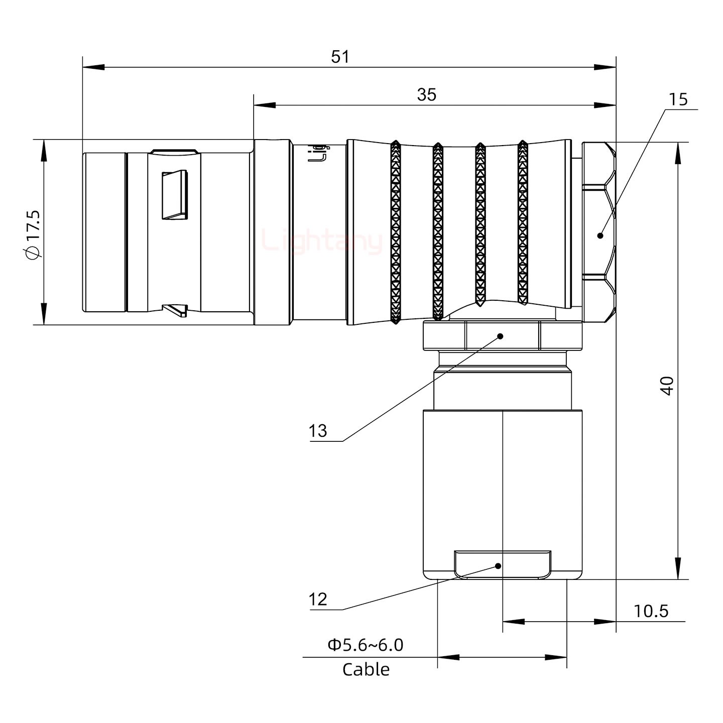 FHG.2K.004.CLAC60推拉自锁弯式插头