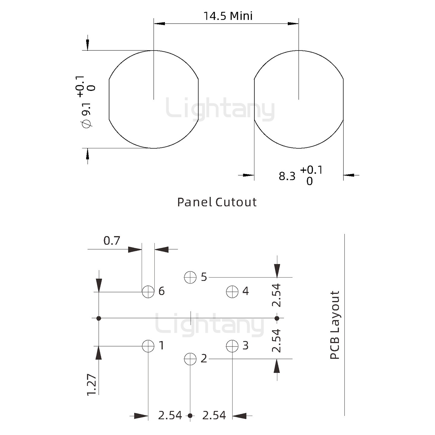 ECG.0B.006.CLV推拉自锁双螺母插座 弯插板