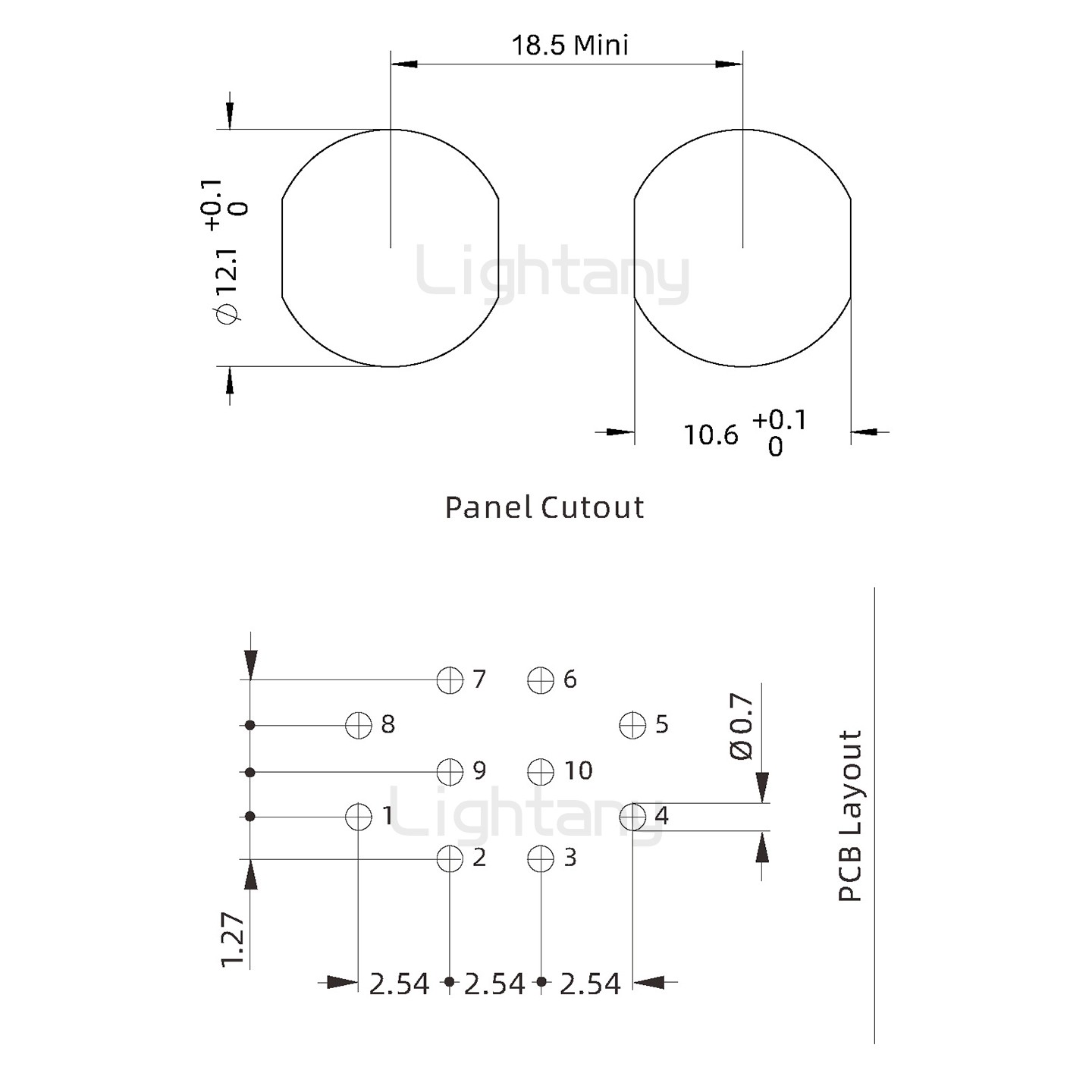 EEG.1B.010.CLV推拉自锁前螺母插座 弯插板