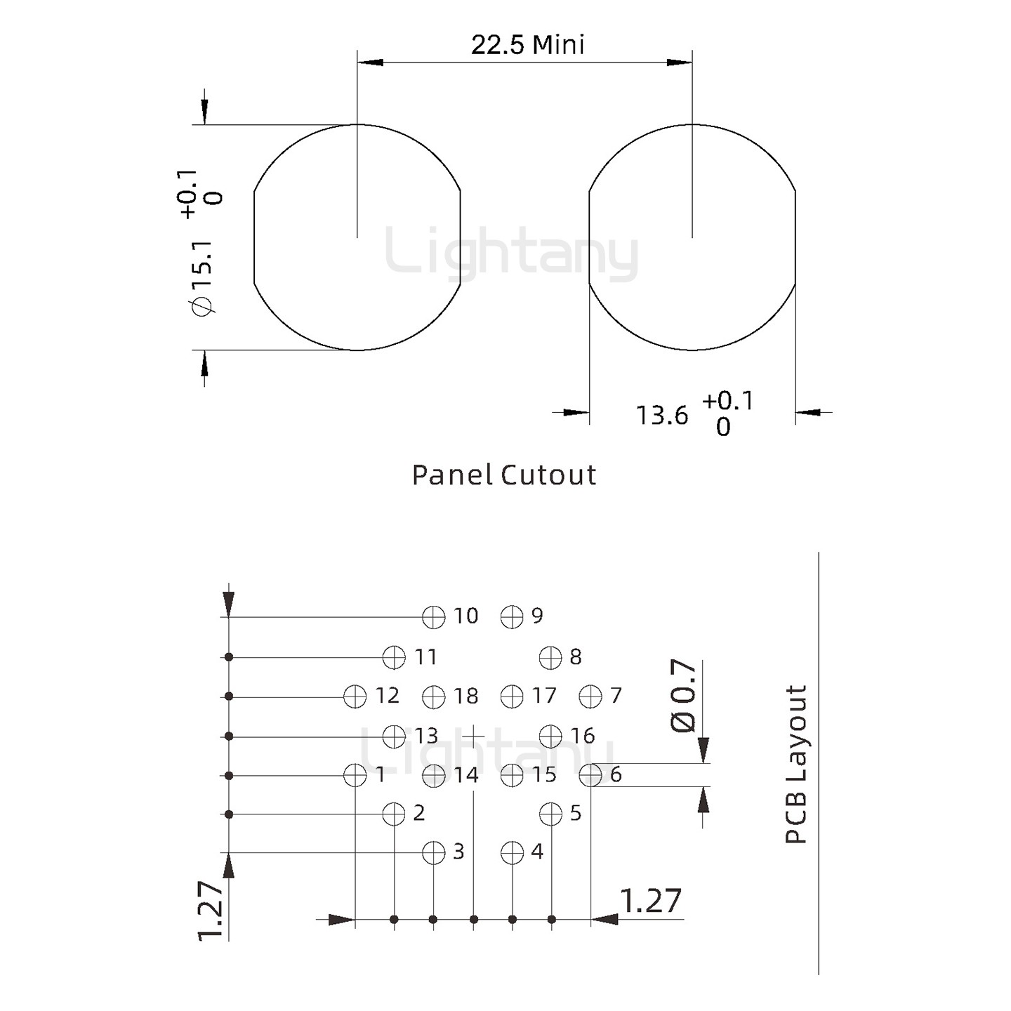 ECG.2B.018.CLV双螺母插座 弯插板
