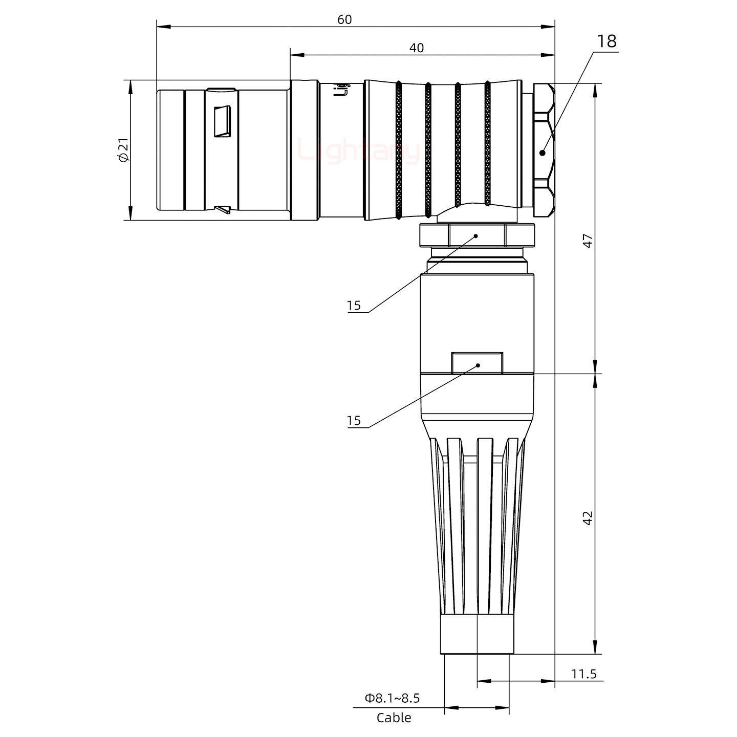FHG.3K.003.CLAC85Z推拉自锁带护套弯式插头