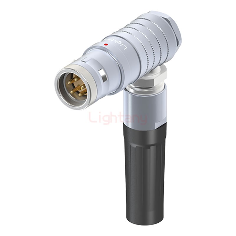 FHG.3K.005.CLAK13Z推拉自锁带护套弯式插头