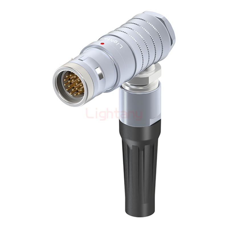 FHG.3K.018.CLAK11Z推拉自锁带护套弯式插头