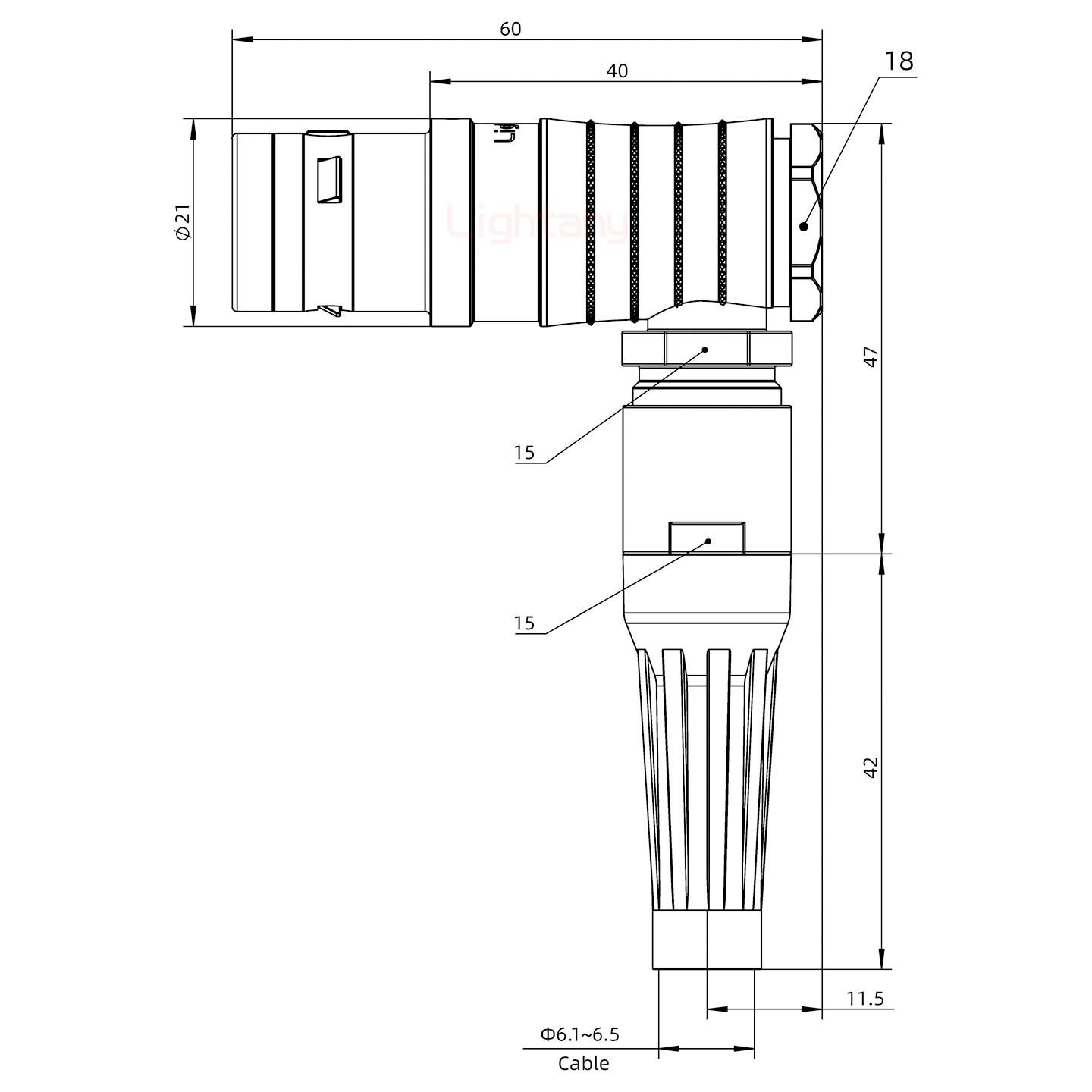 FHG.3K.026.CLAC65Z推拉自锁带护套弯式插头