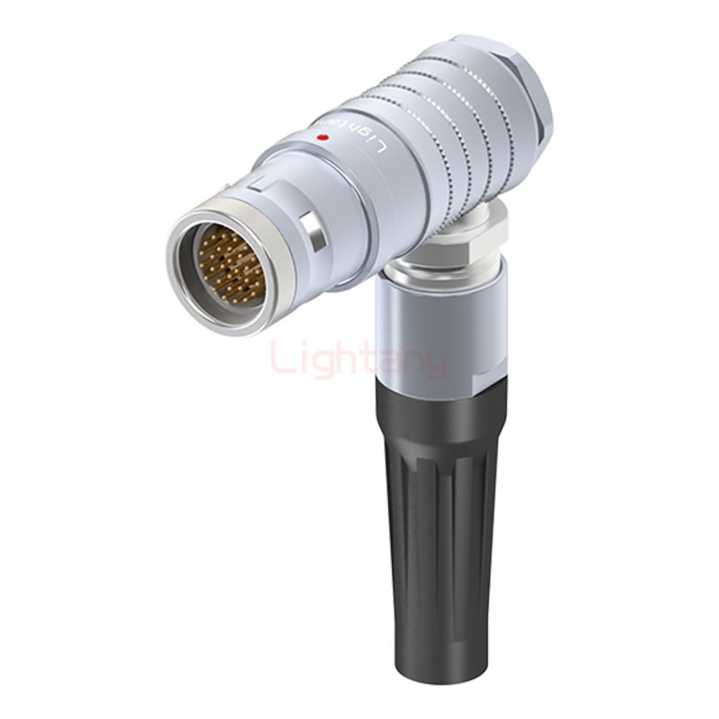 FHG.3K.030.CLAC10Z推拉自锁带护套弯式插头