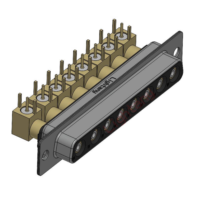 8W8母+公针PCB弯插板 射频同轴75欧姆