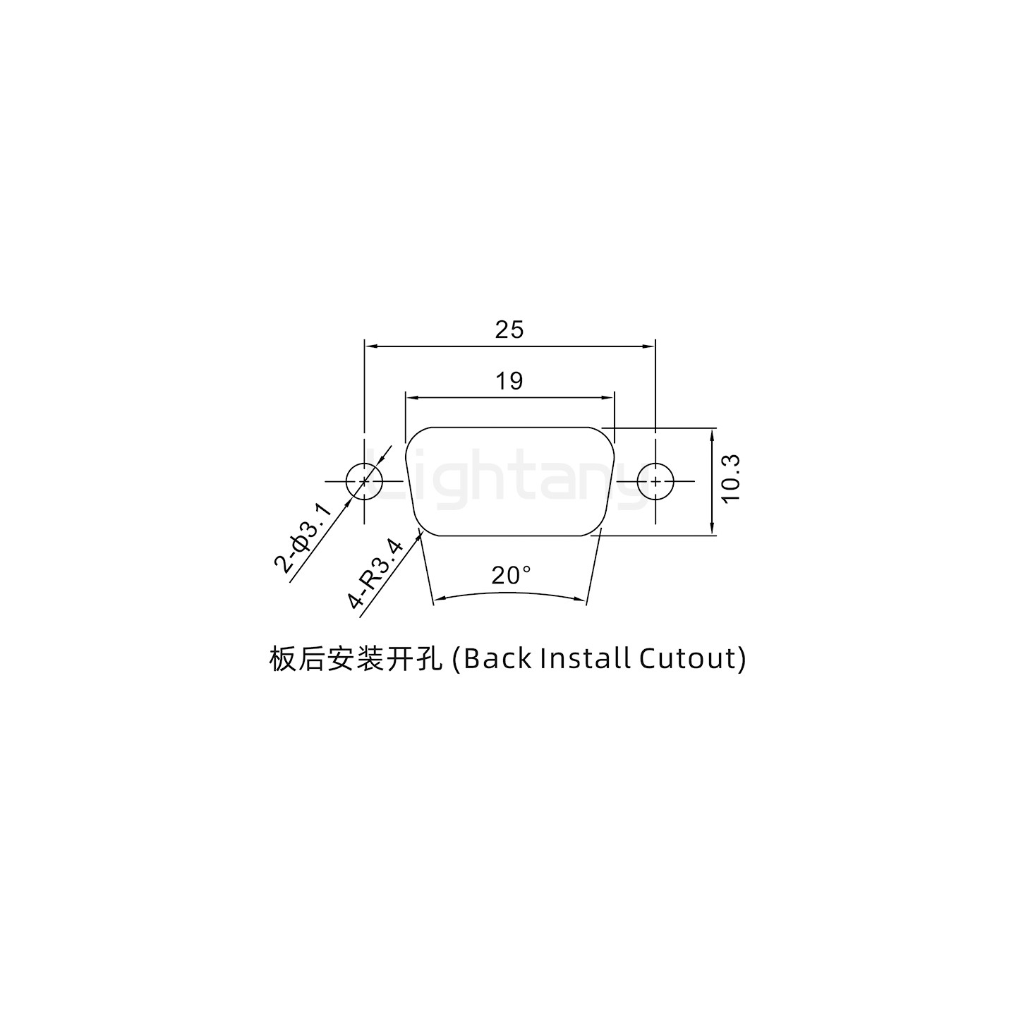 防水DB9 母 焊线式 锁螺丝 车针